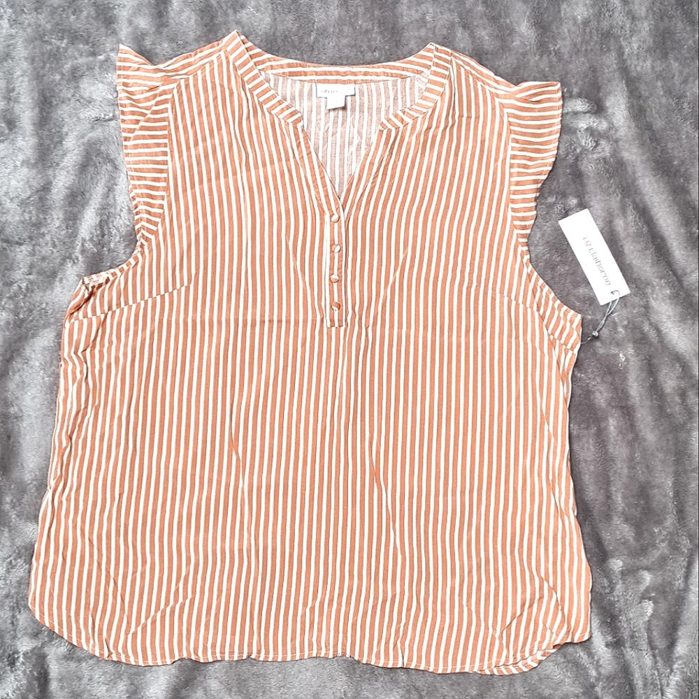 NWT 2X Liz Claiborne Sleeveless Blouse SUPER SOFT